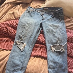 Abercrombie & Fitch Light Blue Boyfriend Jeans